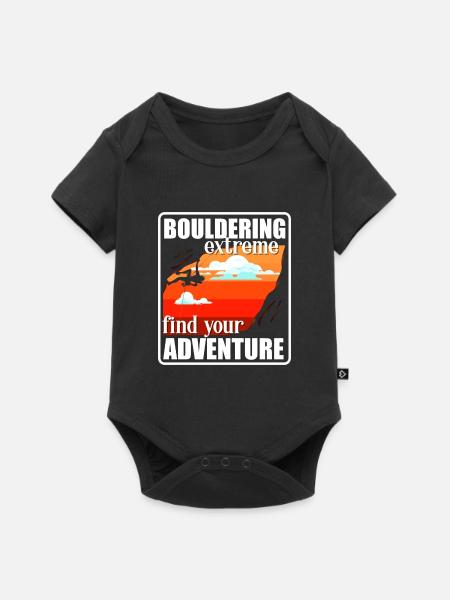 Bouldern Felsklettern Boulderer Sport - Baby Premium Kurzarmbody - Schwarz