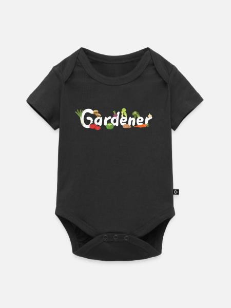 Gärtner Gärtnerin Garten - Baby Premium Kurzarmbody - Schwarz