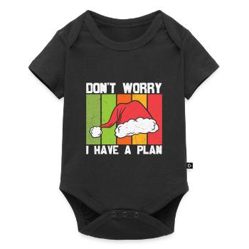 Drôle de Noël ne t’inquiète pas, j’ai un plan - Body à manches courtes Premium Bébé - noir - Devant