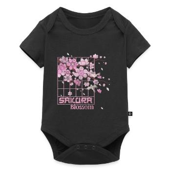 Cherry Blossoms Nature Symbol Pink - Baby Premium short-sleeve bodysuit - black - Front