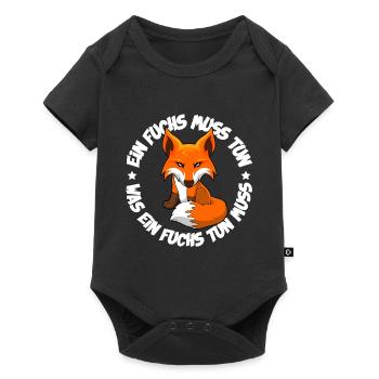 Ein Fuchs muss tun was ein Fuchs tun muss - Baby Premium Kurzarmbody - Schwarz - Vorne