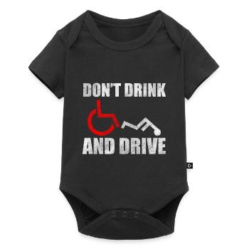 Rollstuhlfahrer Behindert Humor - Baby Premium Kurzarmbody - Schwarz - Vorne