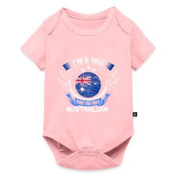 Australia Kangaroo Continent Gift - Baby Premium short-sleeve bodysuit - rose - Front
