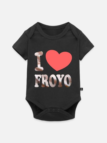 I Love Froyo - Baby Premium Kurzarmbody - Schwarz