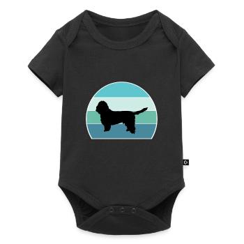Basset Griffon Vendeen Petit Dog Silhouette Vintag - Baby Premium short-sleeve bodysuit - black - Front