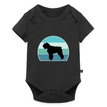 Bouvier Des Flandres Dog Silhouette Vintage Sunset - Baby Premium short-sleeve bodysuit - black - Front