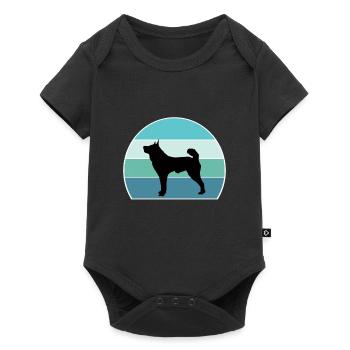 Karelian Bear Dog Silhouette Vintage Sunset for Do - Baby Premium short-sleeve bodysuit - black - Front