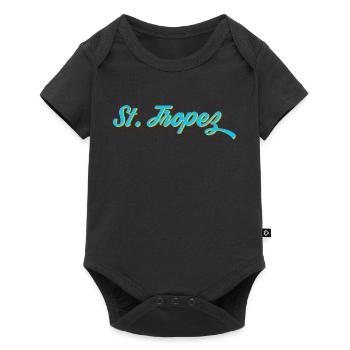 Calligraphie au néon de Saint-Tropez - Body à manches courtes Premium Bébé - noir - Devant