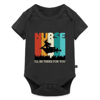 Nurse Quote Witch Nurse I Will Be There For You - Baby Premium short-sleeve bodysuit - black - Front