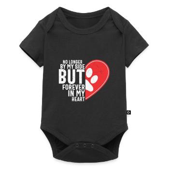 Plus à mes côtés mais un cœur éternel - Body à manches courtes Premium Bébé - noir - Devant