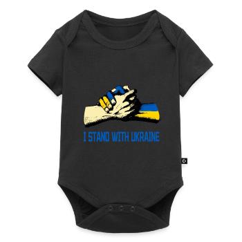 I Stand With Ukraine - Baby Premium short-sleeve bodysuit - black - Front