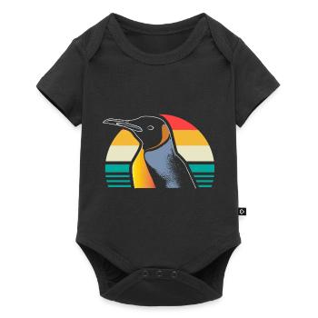 Pingouin Oiseau de mer du pôle Sud - Body à manches courtes Premium Bébé - noir - Devant