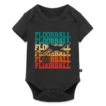 Floorball Player Floorball Floorball - Baby Premium short-sleeve bodysuit - black - Front