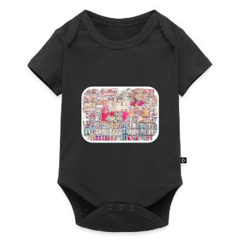 Porto Portugal Watercolor Sketch Drawn Illustratio - Baby Premium short-sleeve bodysuit - black - Front