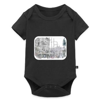 Vienna Austria Watercolor Sketch Painting - Baby Premium short-sleeve bodysuit - black - Front