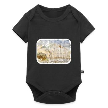 Grèce Aquarelle Esquisse Dessinée à la main Illustration - Body à manches courtes Premium Bébé - noir - Devant