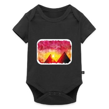 Cairo Egypt Watercolor Sketch Drawn Illustration - Baby Premium short-sleeve bodysuit - black - Front