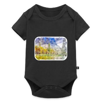 Illustration de croquis à l’aquarelle de Californie usa - Body à manches courtes Premium Bébé - noir - Devant