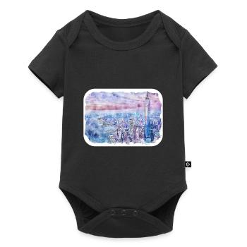 New York Usa Watercolor Sketch - Baby Premium short-sleeve bodysuit - black - Front