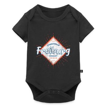 Freiburg Germany City Skyline Home Love - Baby Premium short-sleeve bodysuit - black - Front