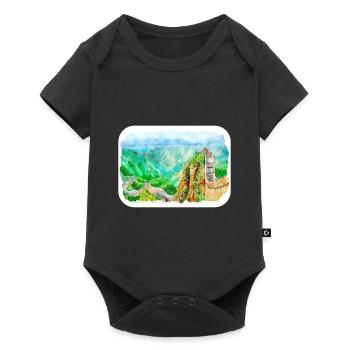 Beijing Chine Aquarelle Esquisse Dessin Dessiné - Body à manches courtes Premium Bébé - noir - Devant