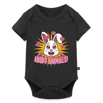 Adopt Animals Rescue Abri pour animaux - Body à manches courtes Premium Bébé - noir - Devant