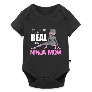 Real Ninja Mom Karate Martial Arts Fencer Ninja - Body à manches courtes Premium Bébé - noir - Devant