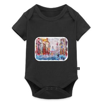 San Miguel De Allende Mexico Watercolor Drawing - Baby Premium short-sleeve bodysuit - black - Front
