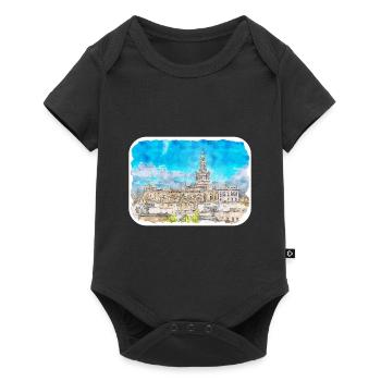 Spain Watercolor Sketch Hand Drawn Illustration - Baby Premium short-sleeve bodysuit - black - Front