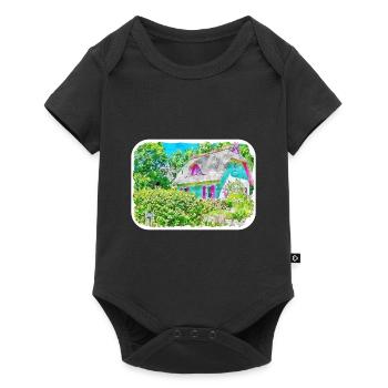 England UK Watercolor Sketch Drawn Illustration - Baby Premium short-sleeve bodysuit - black - Front