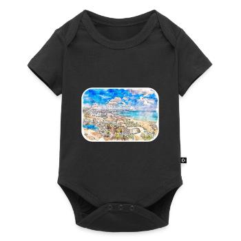 Spain Watercolor Sketch Hand Drawn Illustration - Baby Premium short-sleeve bodysuit - black - Front