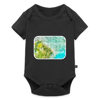 Maldives Watercolor Sketch Hand Drawn Illustration - Baby Premium short-sleeve bodysuit - black - Front