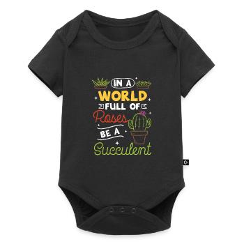 Pflanzen Plantes succulentes - Body à manches courtes Premium Bébé - noir - Devant