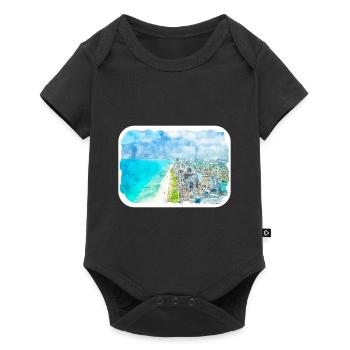 Florida USA Watercolor Sketch Drawn Illustration - Baby Premium short-sleeve bodysuit - black - Front