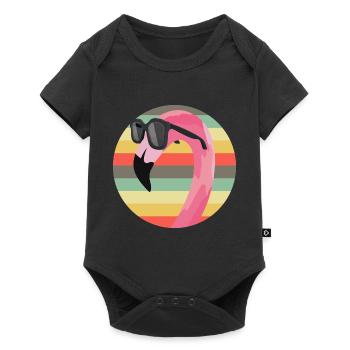 Flamingo - Baby Premium short-sleeve bodysuit - black - Front