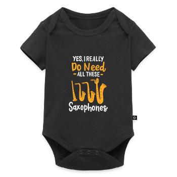 Saxophone Saxofon - Body à manches courtes Premium Bébé - noir - Devant