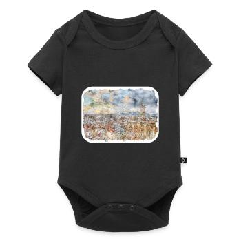 Spain Watercolor Sketch Hand Drawn Illustration - Baby Premium short-sleeve bodysuit - black - Front