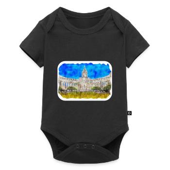 St Petersburg Russia Watercolor Sketch Drawn Illus - Baby Premium short-sleeve bodysuit - black - Front