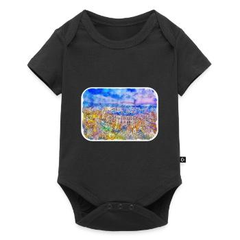 Spain Watercolor Sketch Hand Drawn Illustration - Baby Premium short-sleeve bodysuit - black - Front