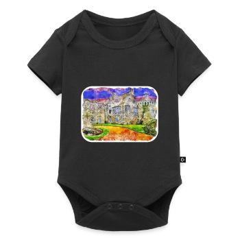England UK Watercolor Sketch Drawn Illustration - Baby Premium short-sleeve bodysuit - black - Front