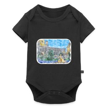Vienna Austria Watercolor Sketch Painting - Baby Premium short-sleeve bodysuit - black - Front