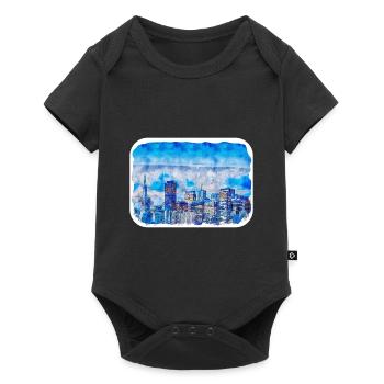 San Francisco Usa Watercolor Sketch Painting - Baby Premium short-sleeve bodysuit - black - Front