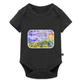 Spain Watercolor Sketch Hand Drawn Illustration - Baby Premium short-sleeve bodysuit - black - Front