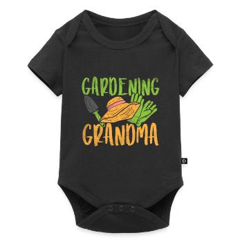 Jardinage Grand-mère - Body à manches courtes Premium Bébé - noir - Devant