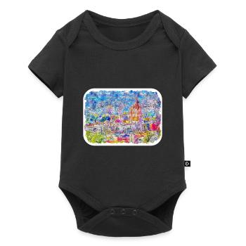 San Miguel De Allende Mexico Watercolor Sketch Dra - Baby Premium short-sleeve bodysuit - black - Front