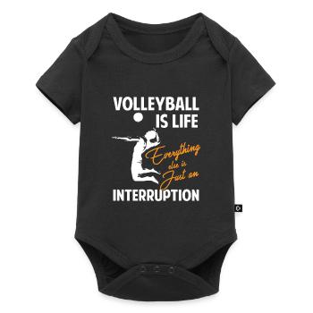 Sports Player Beach Ball Heartbeat - Baby Premium short-sleeve bodysuit - black - Front
