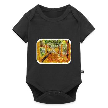 Spain Watercolor Sketch Hand Drawn Illustration - Baby Premium short-sleeve bodysuit - black - Front