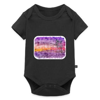 Illustration de croquis à l’aquarelle de Californie usa - Body à manches courtes Premium Bébé - noir - Devant