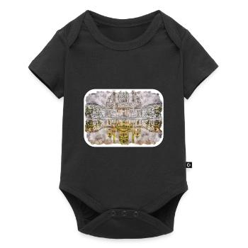 Vienna Austria Watercolor Sketch Drawn Illustratio - Baby Premium short-sleeve bodysuit - black - Front