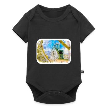 England UK Watercolor Sketch Drawn Illustration - Baby Premium short-sleeve bodysuit - black - Front